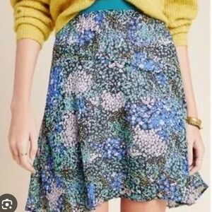 Anthropologie Maeve Women's Multicolor Kerry Floral Print Mini Skirt S